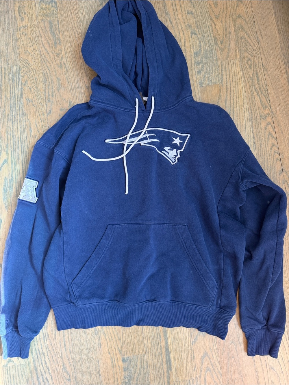 Signature Navy Blue New England Patriots Pullover Hoodie